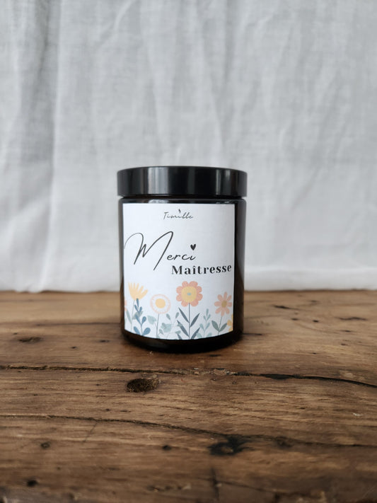 Bougie parfumée "Merci Maîtresse" - 160g